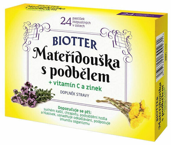 Biotter Mateřídouška s podbělem 24 tablet porovnat ceny