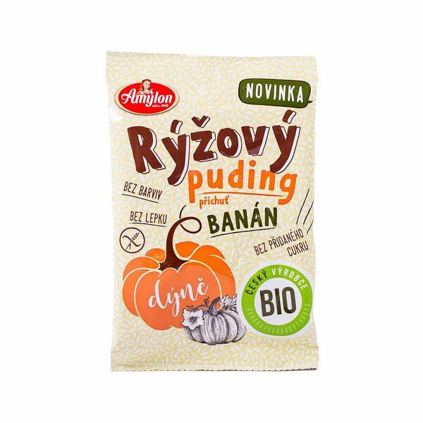 AMYLON Rýžový puding s dýní a příchutí banánu 40 g BIO porovnat ceny