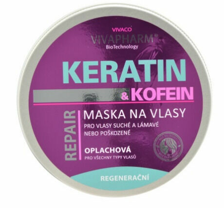 Vivaco Keratinová maska na vlasy s kofeinem 200ml porovnat ceny