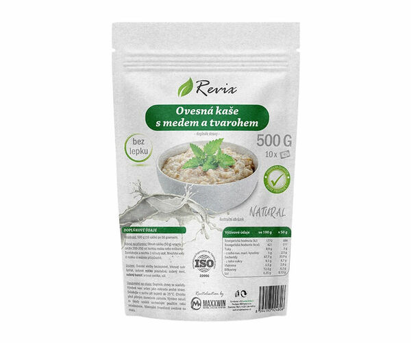 Revix Ovesná kaše s medem a tvarohem natural 500g porovnat ceny