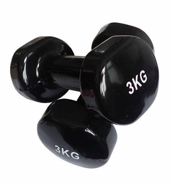 Acra Činky vinylové pro aerobic Vinnil Dipping Dumbbell černé 2x3kg porovnat ceny