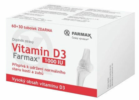 Farmax  Vitamin D3 60+30 tobolek ZDARMA porovnat ceny