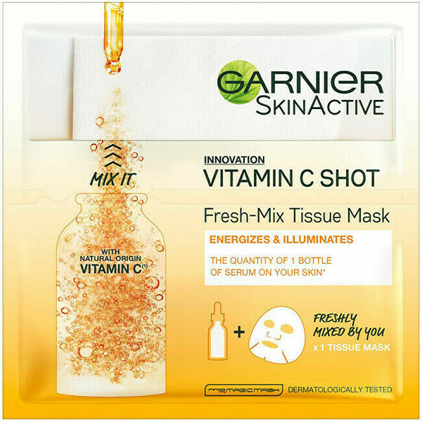 Garnier Textilní maska s vitamínem C pro hydratovanou a zářivou pleť 33g porovnat ceny