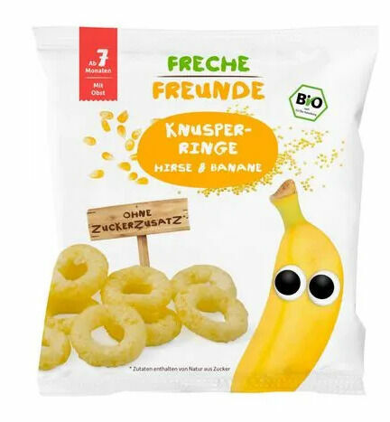 Freche Freunde BIO Křupavé kroužky proso banán 20g porovnat ceny