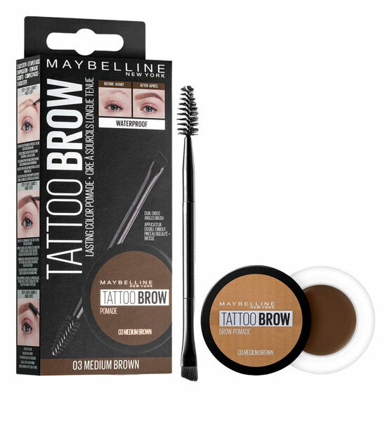 Maybelline Tatoo Brow gelová pomáda na obočí 03 Medium Brown 4g porovnat ceny