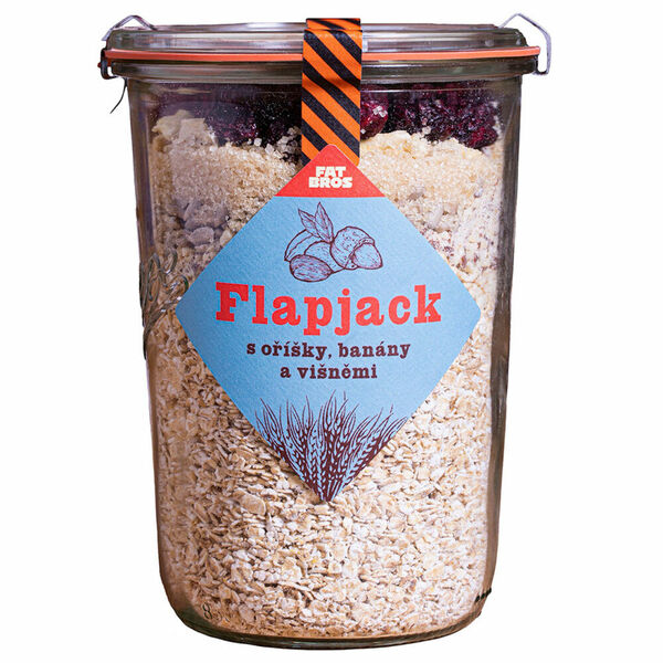 FAT BROTHERS Flapjack s oříšky, semínky, banánem a višněmi v dóze 340 g porovnat ceny