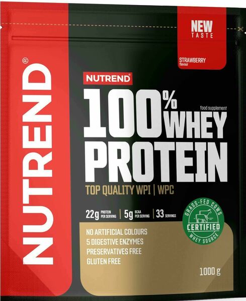 Nutrend 100% Whey Protein jahoda 1000g porovnat ceny