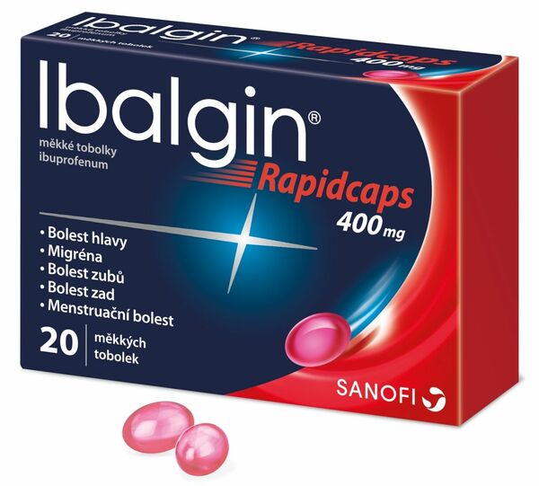 Ibalgin®  Ibalgin Rapidcaps 400mg měkké tobolky 20ks porovnat ceny