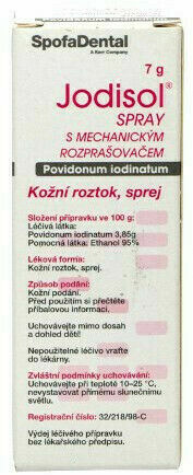 Jodisol spray s mechanickým rozprašovačem 7g porovnat ceny