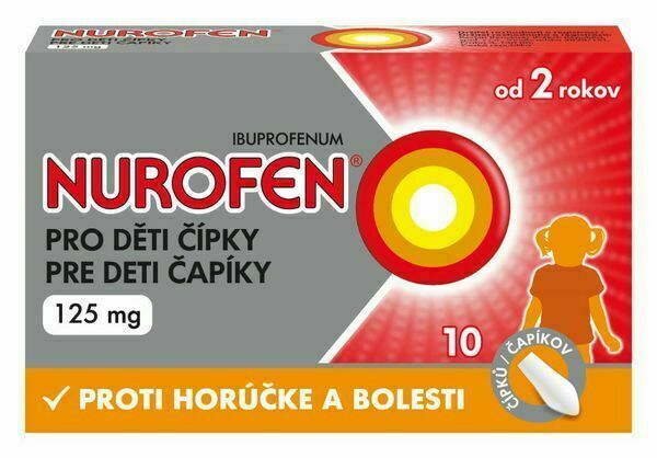 Nurofen 125mg pro děti 10 čípků porovnat ceny