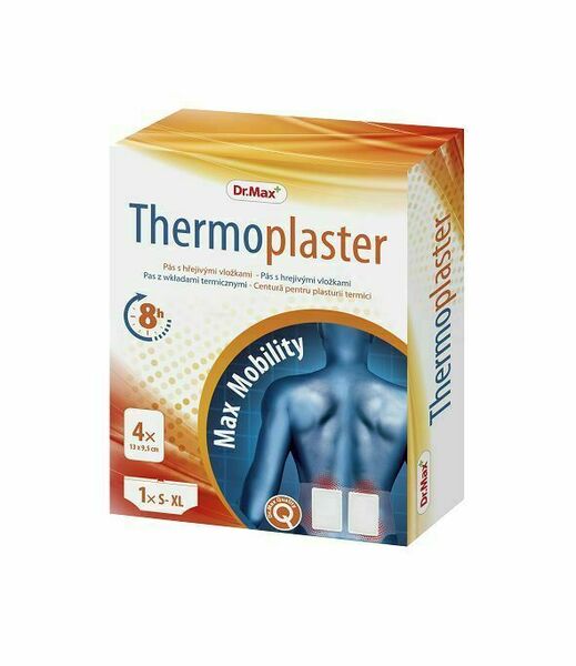Dr.Max Thermoplaster Pás s hřejivými vložkami 4 vložky 13 x 9,5 cm porovnat ceny
