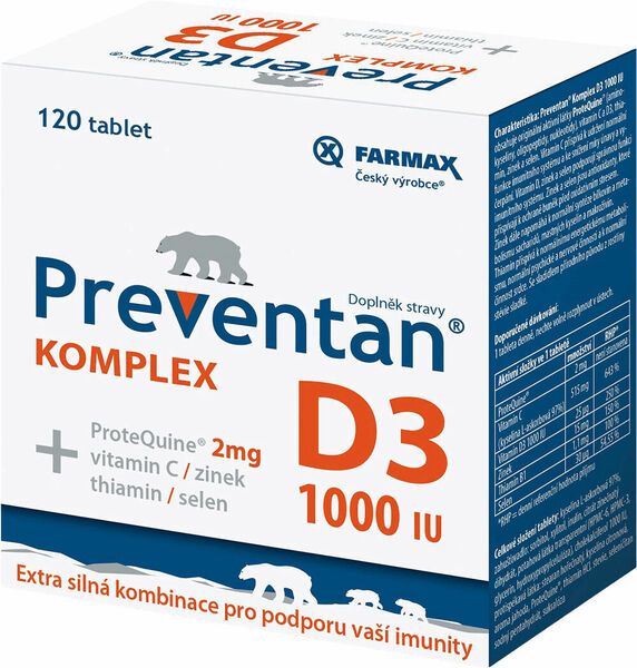 Preventan Komplex D3 1000 IU 120 tablet porovnat ceny