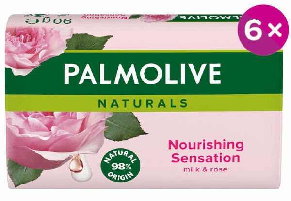 Palmolive mýdlo Naturals Milk & Rose 6x90g porovnat ceny