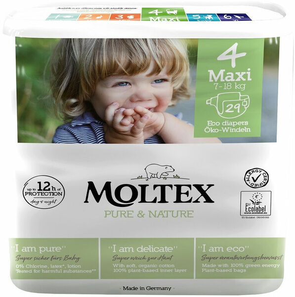 Moltex Dětské plenky Pure & Nature Maxi 7-18 kg, 29ks porovnat ceny