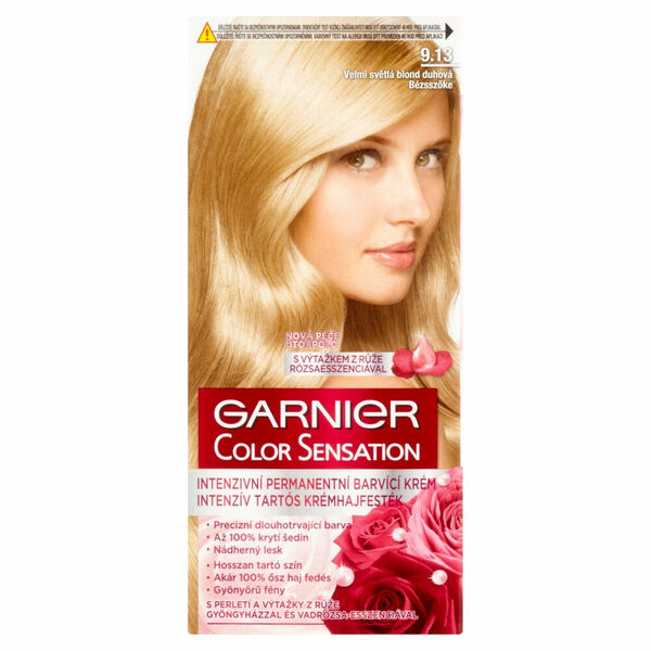 GARNIER Color Sensation Intenzivní permanentní barvící krém 9.13 Velmi světlá blond duhová porovnat ceny