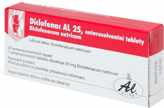 Diclofenac AL 25 tablety potažené 20x25mg porovnat ceny