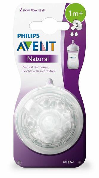 Philips Avent Dudlík Natural pomalý průtok 2ks porovnat ceny