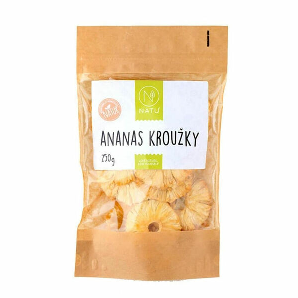 NATU Ananas kroužky 250 g porovnat ceny