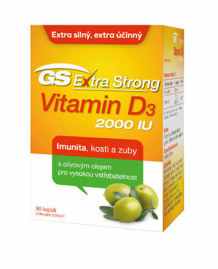 GS Extra Strong Vitamin D 2000 IU 90 kapslí porovnat ceny