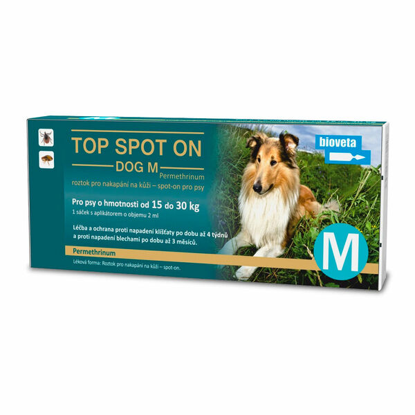 BIOVETA Top Spot On Dog M 1x2 ml (pes 15- 30 kg) porovnat ceny