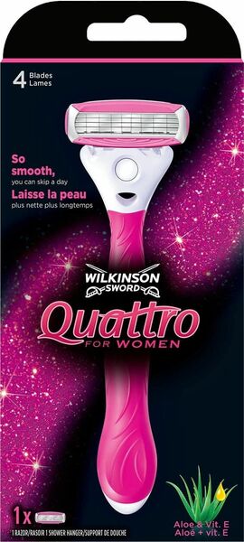 Wilkinson Sword Quattro for Women - Holicí strojek + 1 náhradní hlavice porovnat ceny