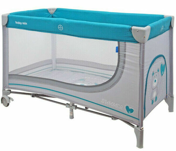 Dětská cestovní postýlka Baby Mix Medvídek grey porovnat ceny