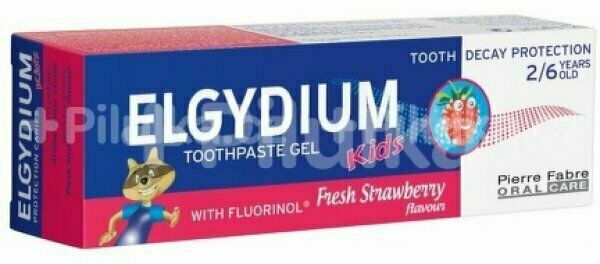ELGYDIUM KIDS gelová zubní pasta s fluorinolem 2-6 let jahoda 50ml porovnat ceny