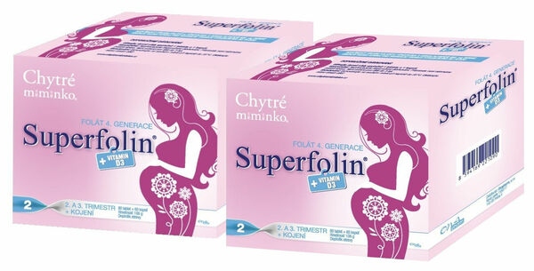 Chytré miminko Superfolin 2, 60 tablet + 60 kapslí porovnat ceny