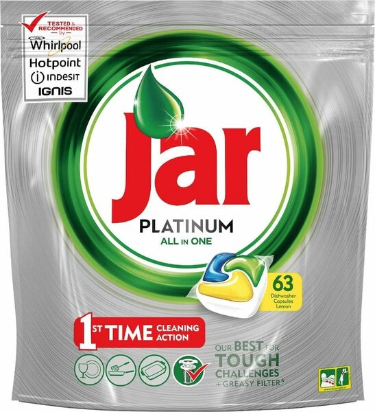 Jar kapsle na nádobí Platinum Yellow 63ks porovnat ceny