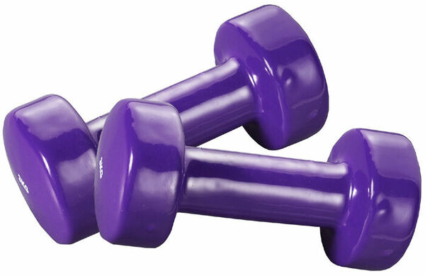 Acra Činky vinylové pro aerobic Vinnil Dipping Dumbbell fialové 2x2kg porovnat ceny