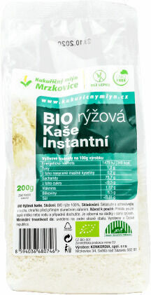 Kukuřičný mlýn Mrzkovice Rýžová kaše instantní BIO (natural) 200g porovnat ceny