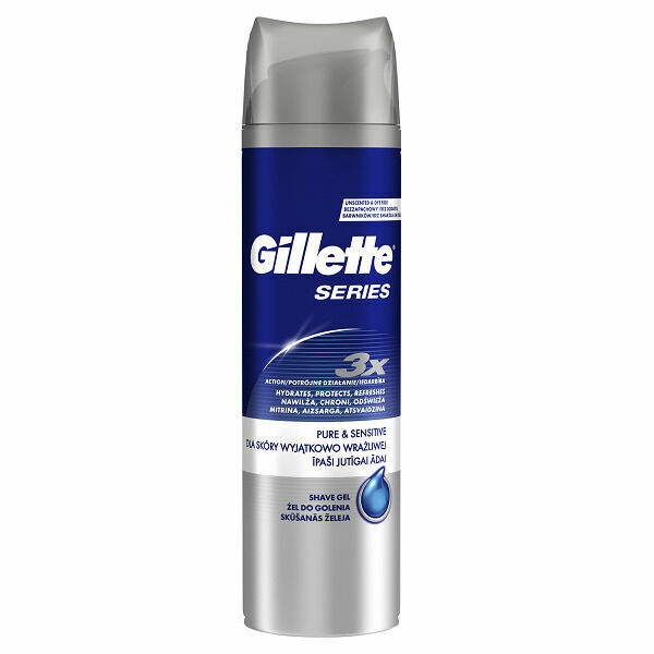 Gillette Series Pure & Sensitive Pánský Gel Na Holení 200 ml porovnat ceny