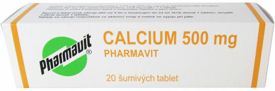 Pharmavit Calcium 500mg 20 šumivých tablet porovnat ceny