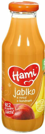 Hami nápoj jablko s mrkví a banánem od uk. 6 měsíce 300ml porovnat ceny