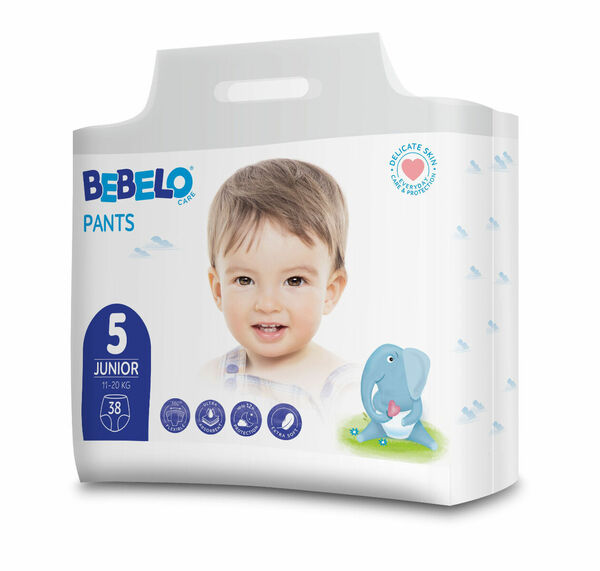 BEBELO Care Pants Junior 5 dětské plenkové kalhotky 38 ks porovnat ceny