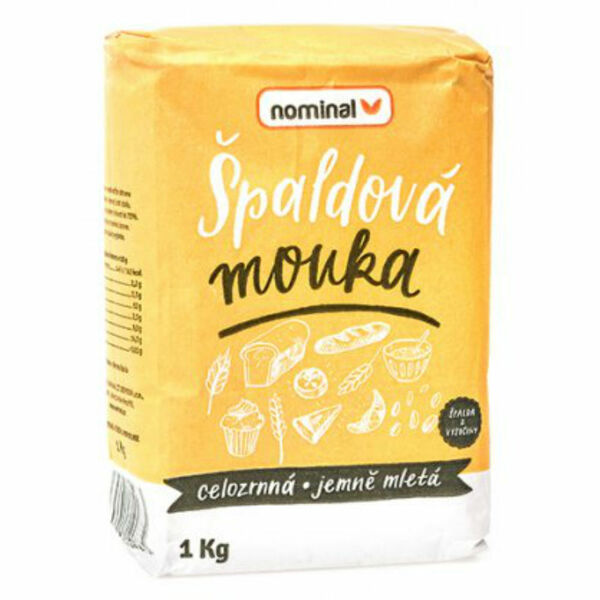 NOMINAL Celozrnná mouka špaldová jemně mletá 1000 g porovnat ceny