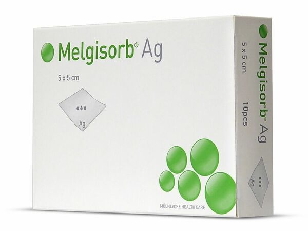 Melgisorb Ag 5x5cm alginátové krytí se stříbrem 10ks porovnat ceny