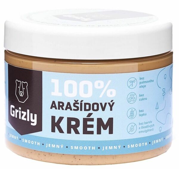 GRIZLY 100% Arašídové máslo jemné 500g porovnat ceny