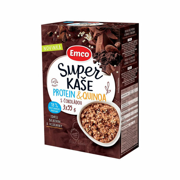 EMCO Super kaše Protein & quinoa s čokoládou 3x55 g porovnat ceny