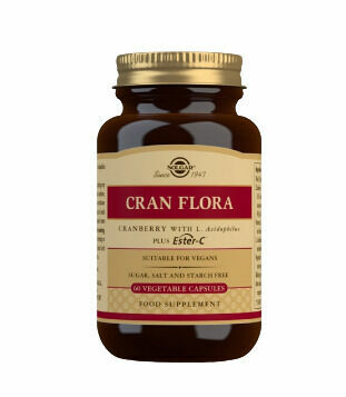 Solgar CRAN FLORA – brusinky s probiotiky plus Ester-C 60cps porovnat ceny