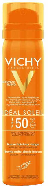 Vichy Idéal Soleil SPF 50 Osvěžující opalovací sprej na obličej 75ml porovnat ceny