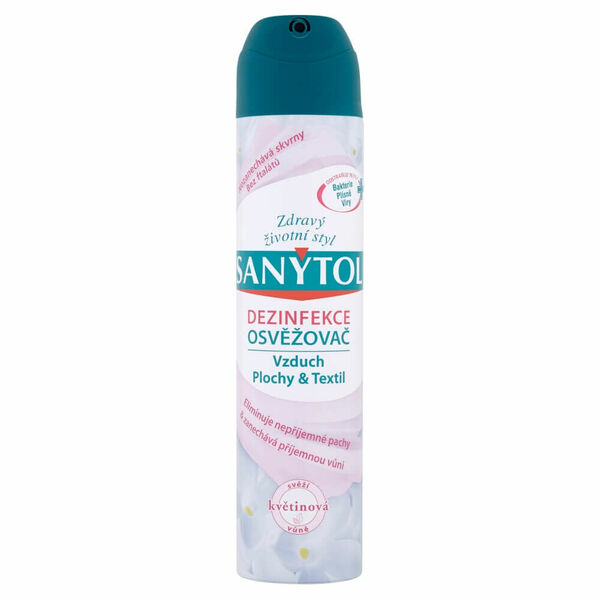 SANYTOL Dezinfekční osvěžovač vzduchu, ploch a textilií s vůní květin 300ml porovnat ceny