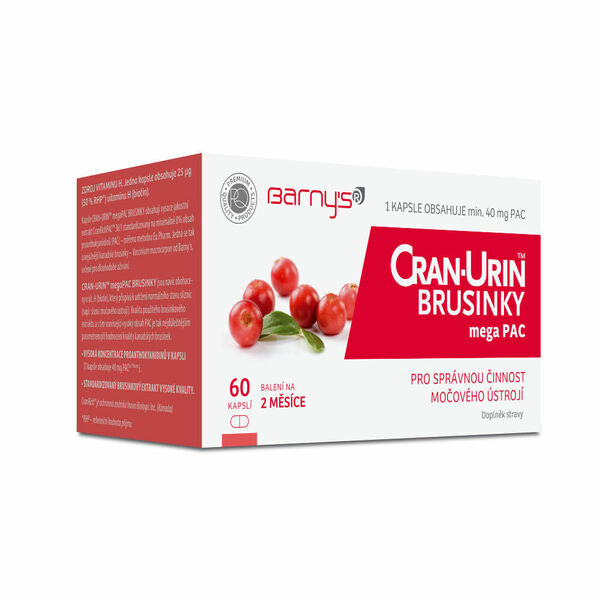 BARNY´S Cran-Urin megaPAC brusinky 60 kapslí porovnat ceny