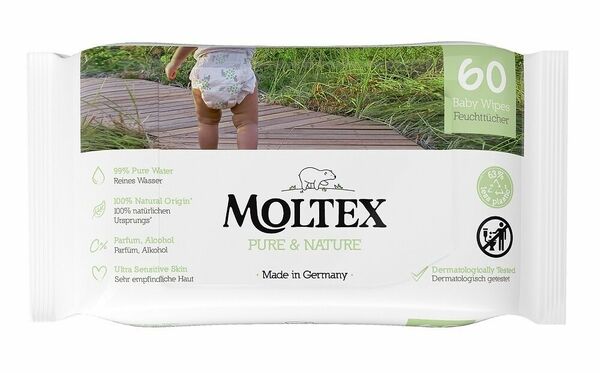 Moltex Pure & Nature EKO vlhčené ubrousky na bázi vody 60ks porovnat ceny