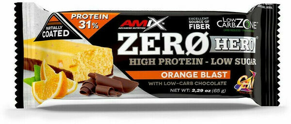 Amix Zero Hero 31% Protein Bar, Orange, 65g porovnat ceny