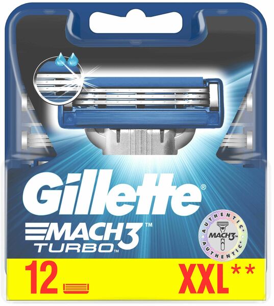 Gillette Mach3 Turbo náhradní hlavice 12ks porovnat ceny