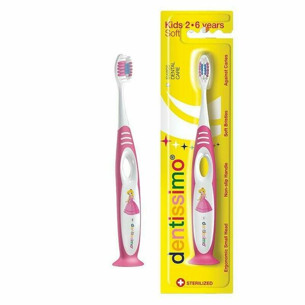 Dentissimo® švýcarský zubní kartáček dětský pro nejmenší měkký 2–6 let 1ks porovnat ceny
