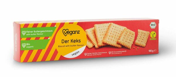 Veganz keksy s máslovou příchutí 180g porovnat ceny
