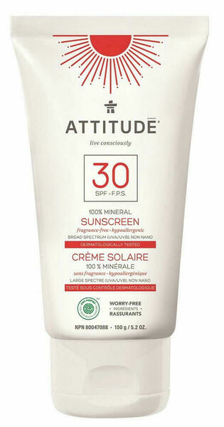 ATTITUDE 100% minerální opalovací krém (SPF 30) bez vůně 150g porovnat ceny