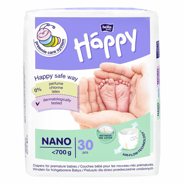 HAPPY Nano Dětské plenky do 700 g 30 ks porovnat ceny